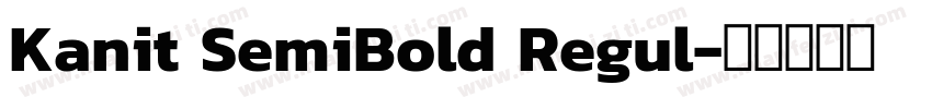 Kanit SemiBold Regul字体转换